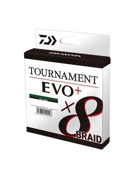 Daiwa Tournament x8 Braid EVO+ 0.20mm 135m Dark Green